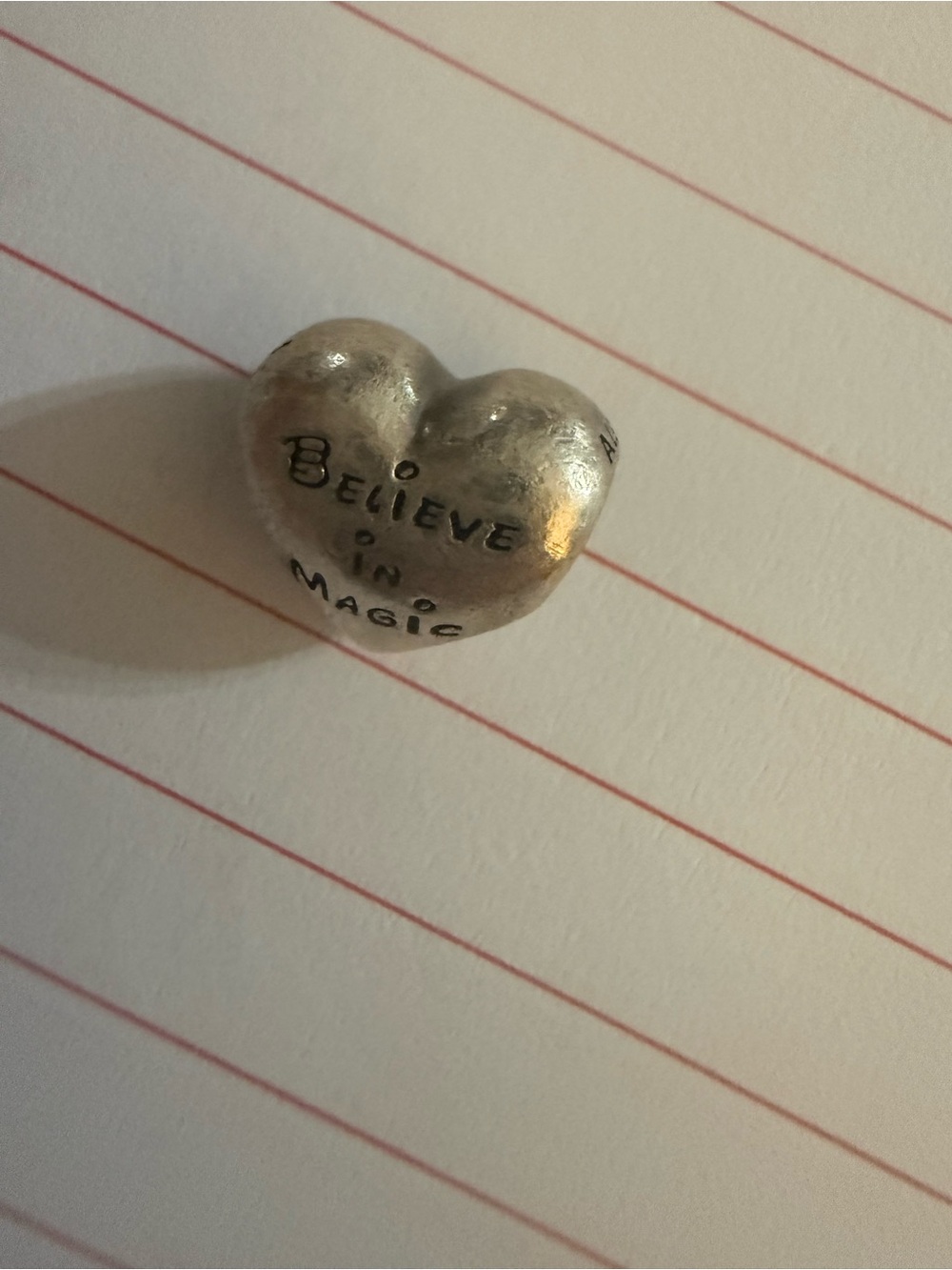 Pandora Disney Silver Heart Charm with Black Motif and Red Heart Minnie&Mickey - Picture 2 of 4